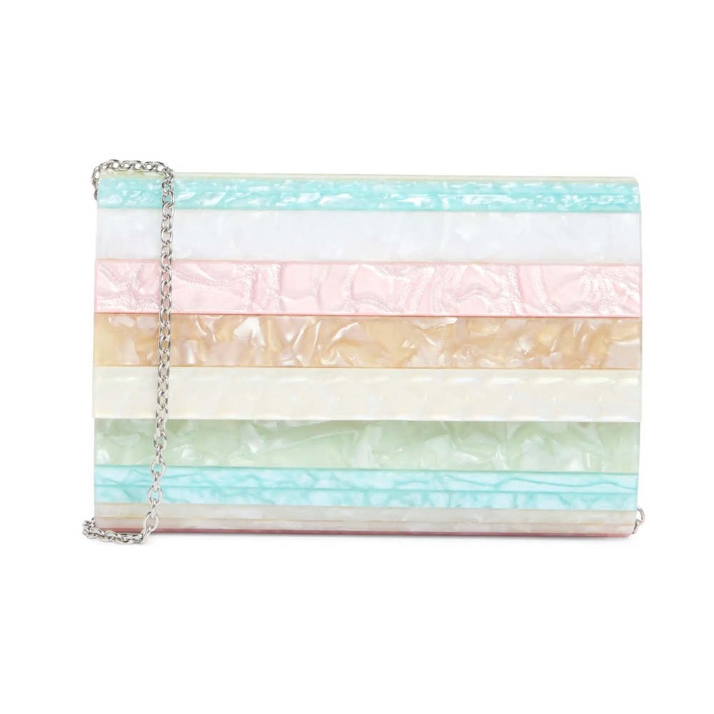 Kurt Geiger London Multicolor Acrylic Striped Clutch